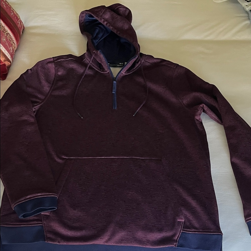 Men’s Under Armour quarter zip hoodie sweatshirt.